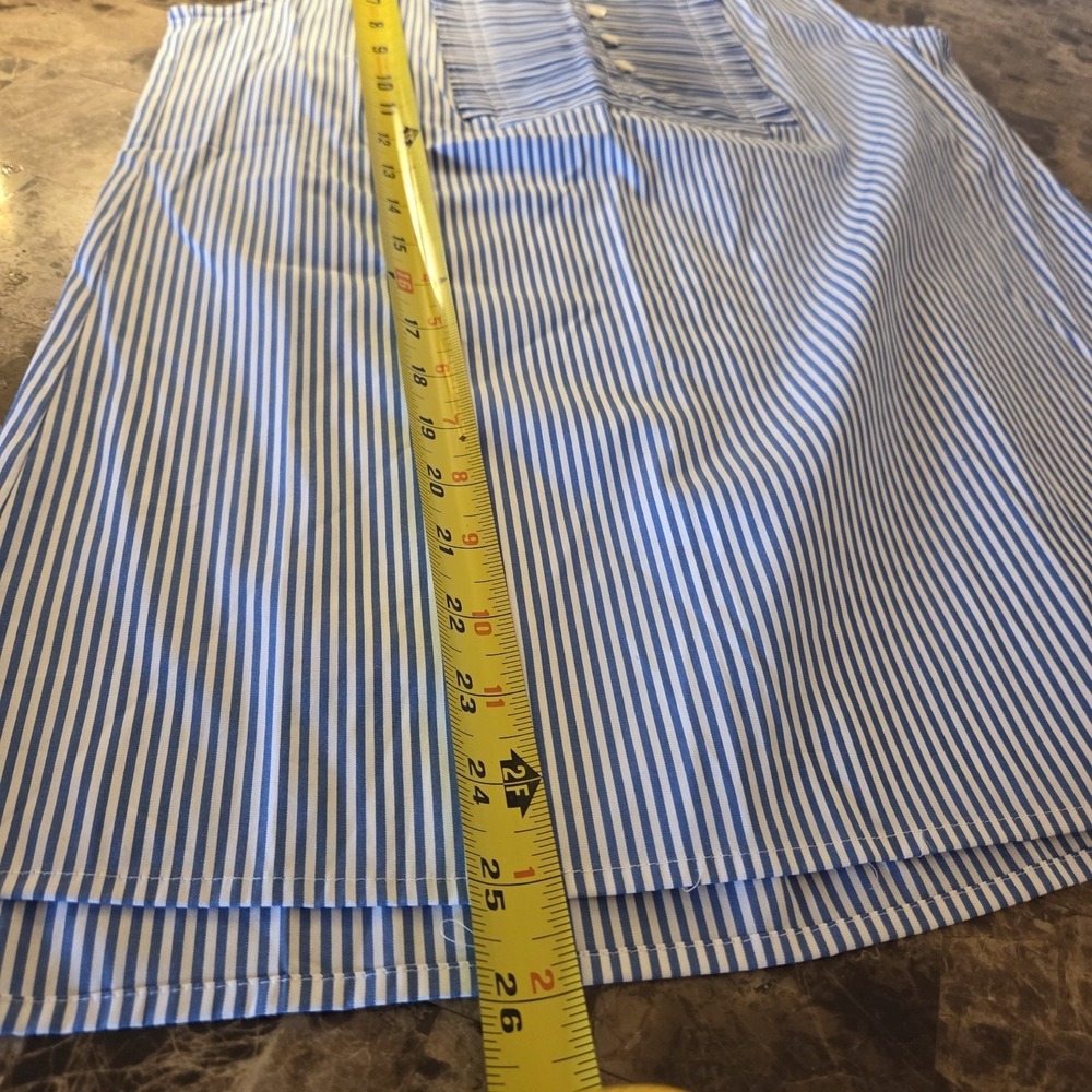 J. Crew sz 2P striped sleeveless tunic top NWT‎ pleats ruffles casual preppy - Picture 13 of 14